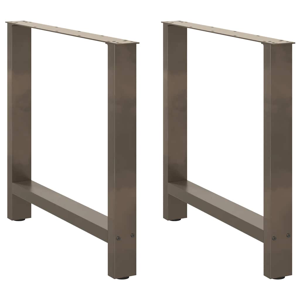 spisebordsben naturstål 2 stk. 80x(72-73) cm stål