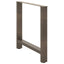 spisebordsben naturstål 2 stk. 80x(72-73) cm stål