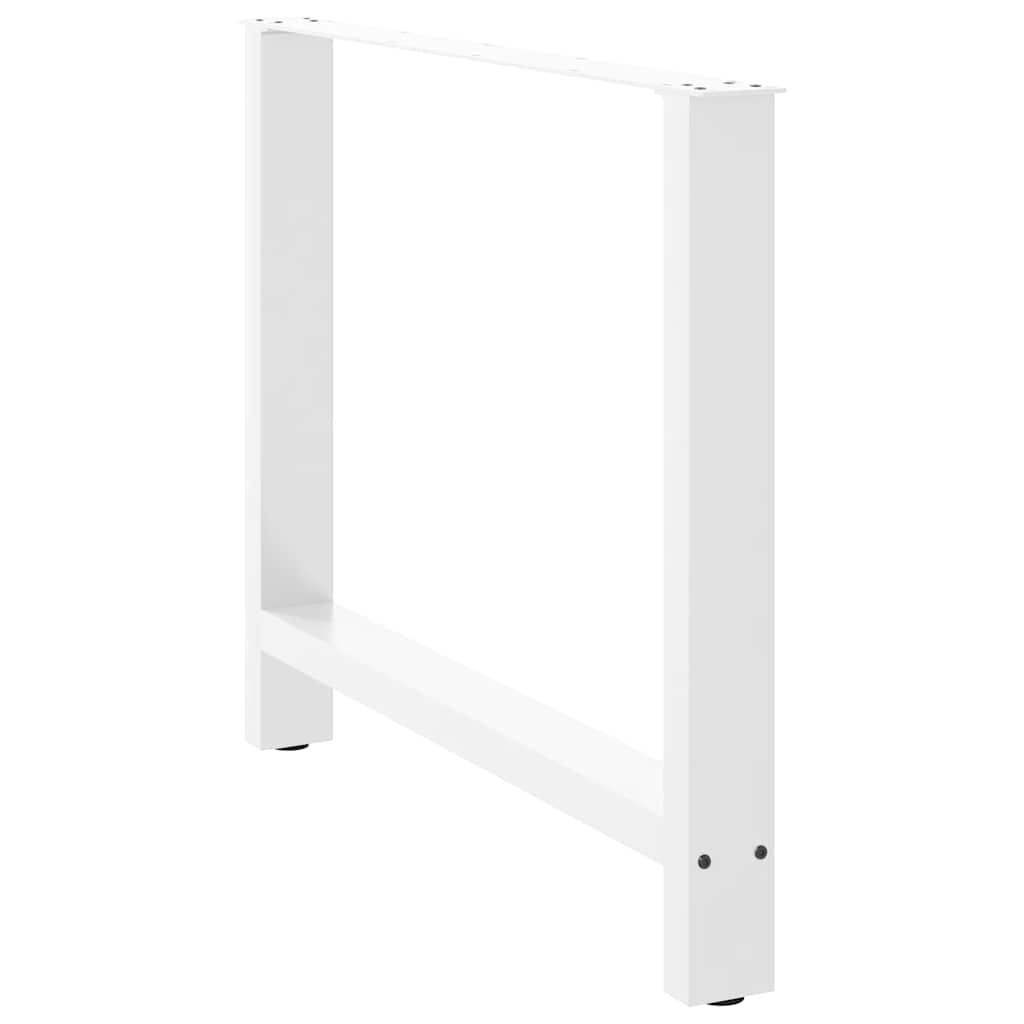 spisebordsben hvide 2 stk. 90x(72-73) cm stål