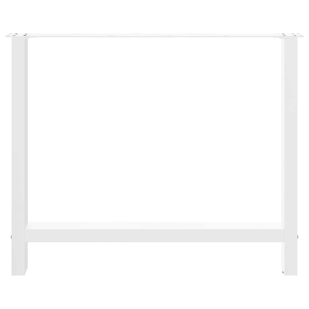 spisebordsben hvide 2 stk. 90x(72-73) cm stål