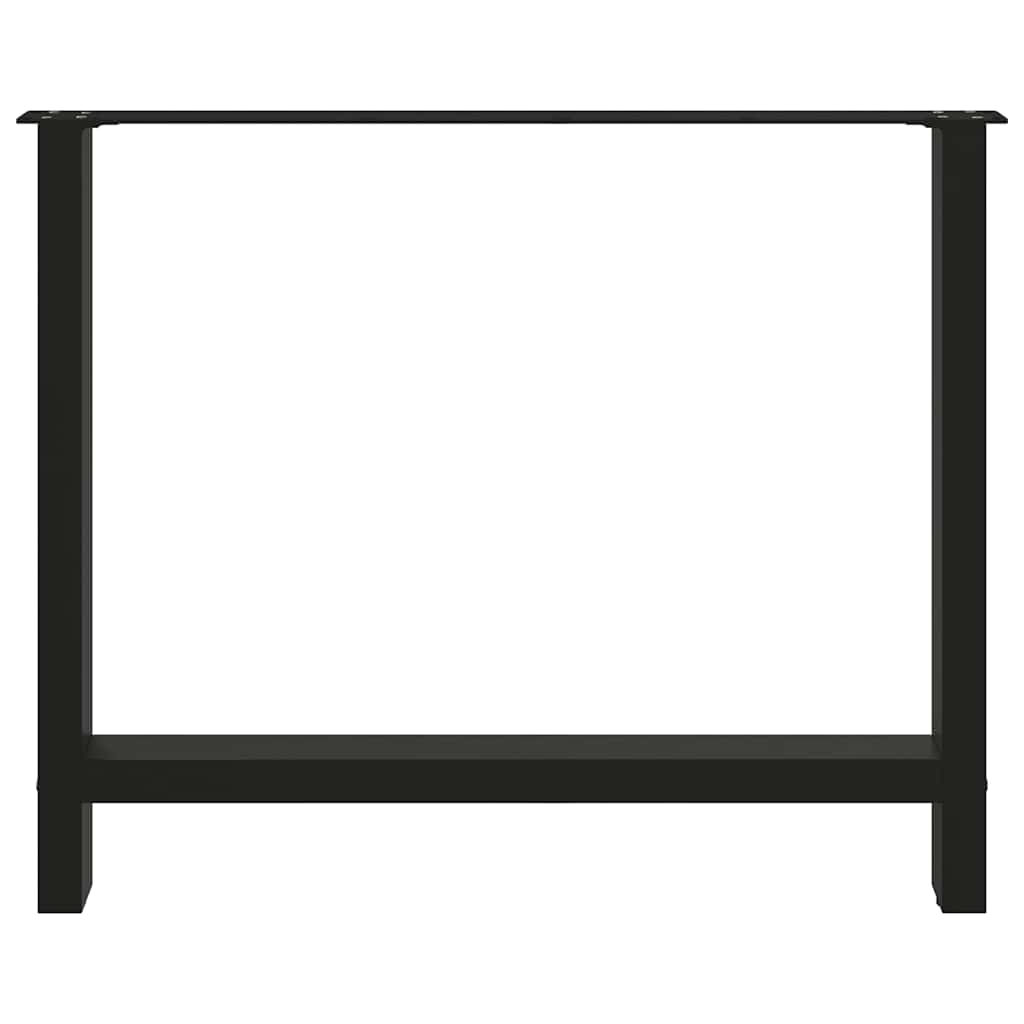 spisebordsben sort 2 stk. 100x(72-73) cm stål