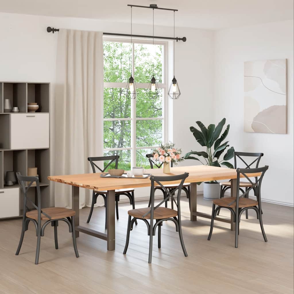 spisebordsben naturstål 2 stk. 100x(72-73) cm stål