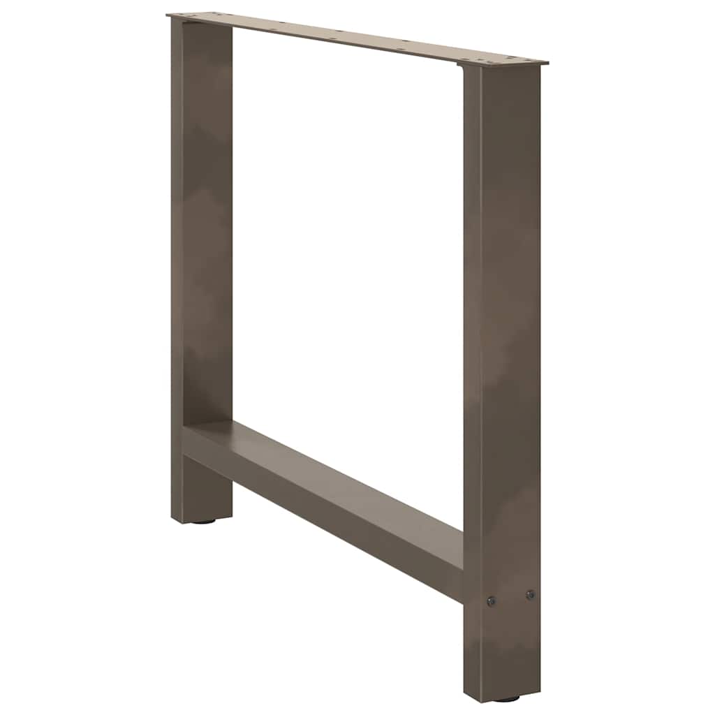 spisebordsben naturstål 2 stk. 100x(72-73) cm stål