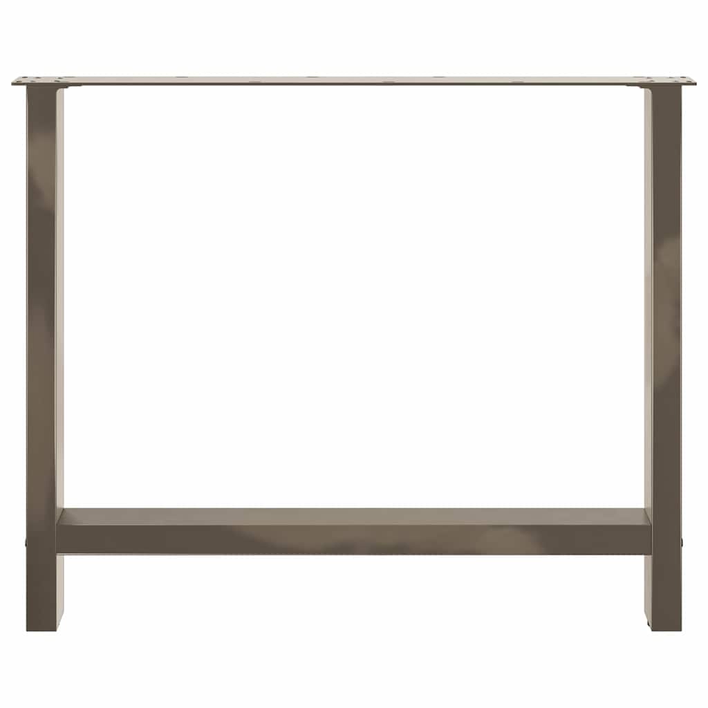 spisebordsben naturstål 2 stk. 100x(72-73) cm stål