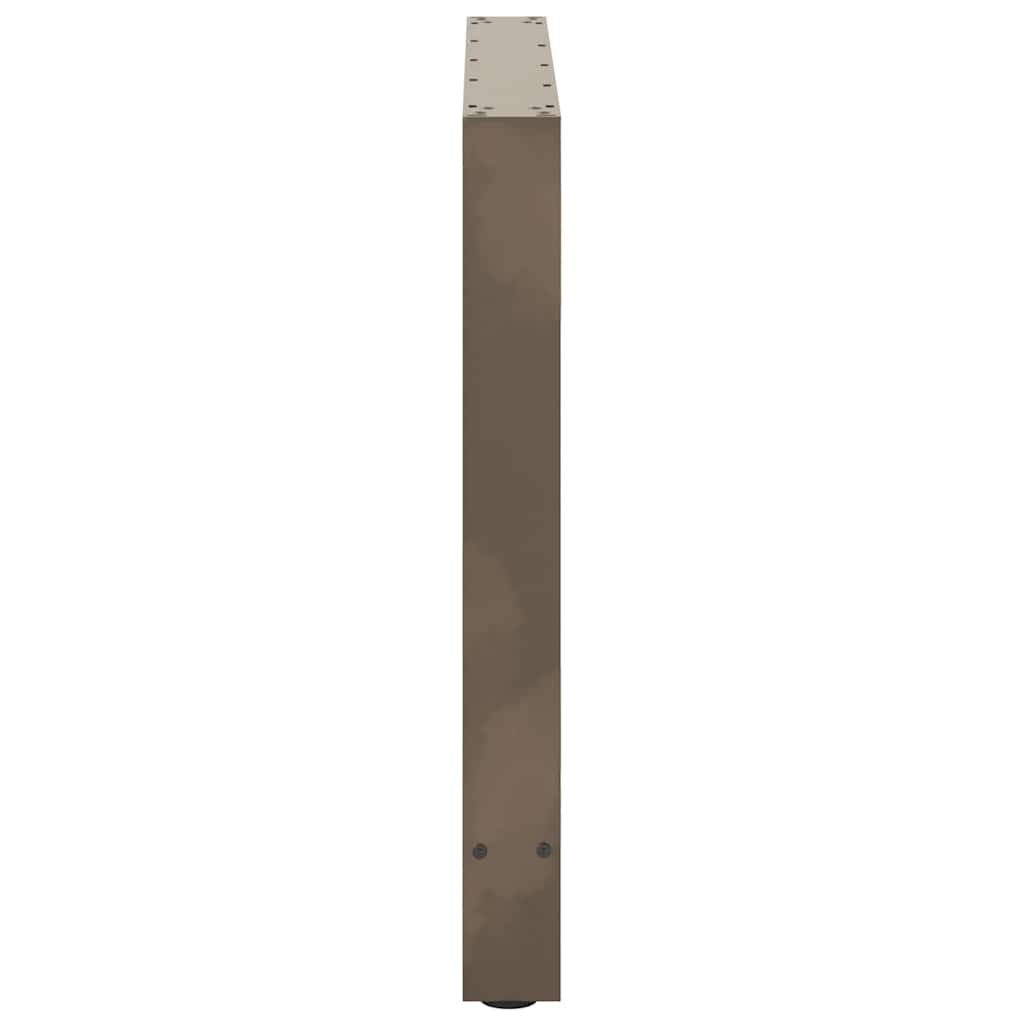 spisebordsben naturstål 2 stk. 100x(72-73) cm stål