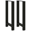 barbordsben sort 2 stk. 40x(90-91) cm stål