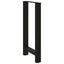 barbordsben sort 2 stk. 40x(90-91) cm stål
