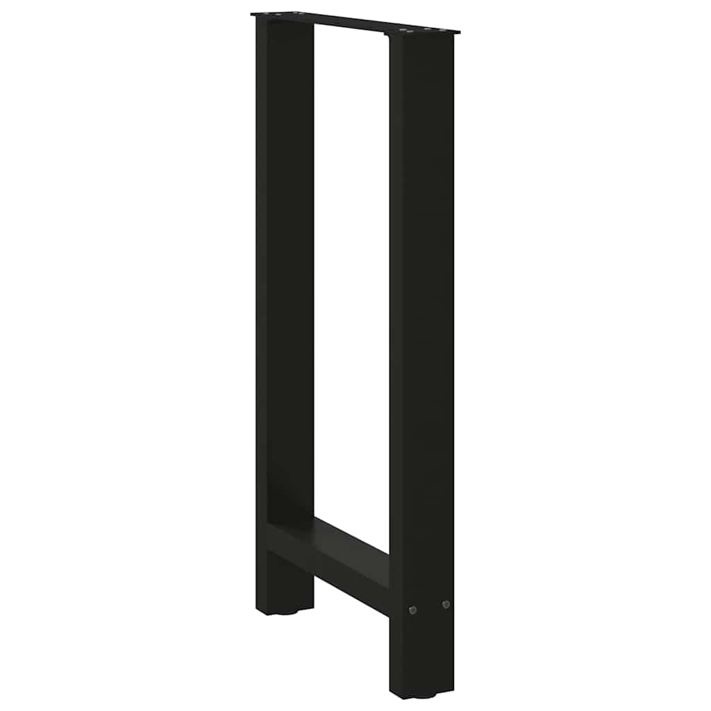 barbordsben sort 2 stk. 40x(90-91) cm stål