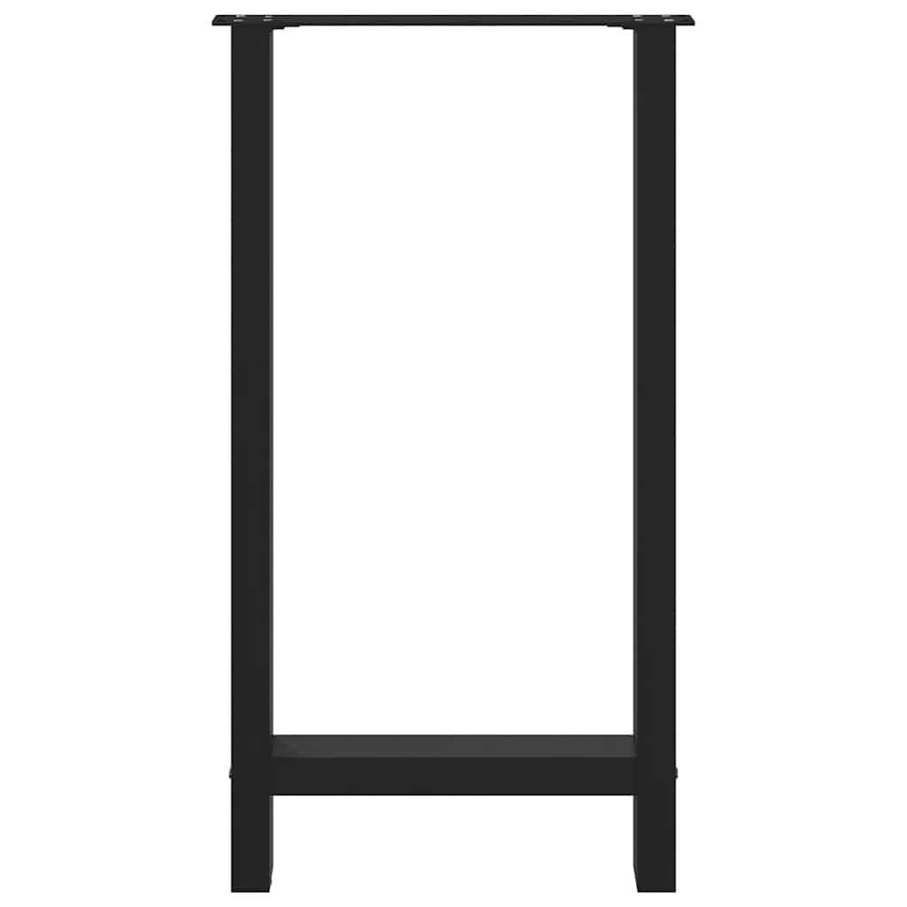 barbordsben sort 2 stk. 40x(90-91) cm stål