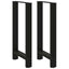 barbordsben sort 2 stk. 50x(90-91) cm stål