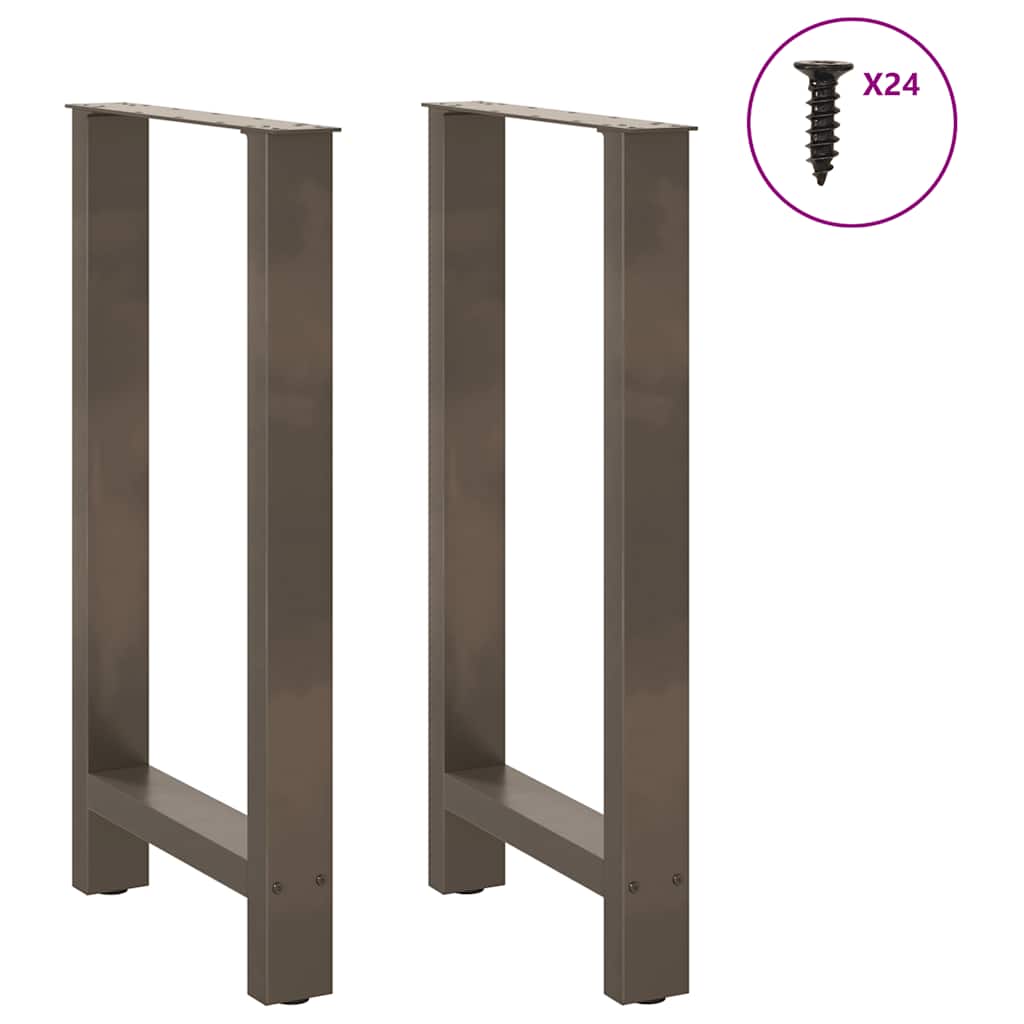 barbordsben naturstål 2 stk. 50x(90-91) cm stål