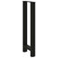 barbordsben sort 2 stk. 40x(100-101) cm stål