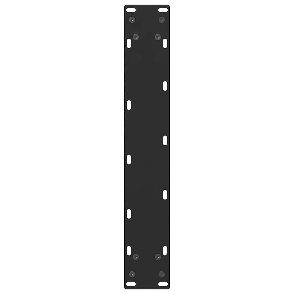 barbordsben sort 2 stk. 40x(100-101) cm stål