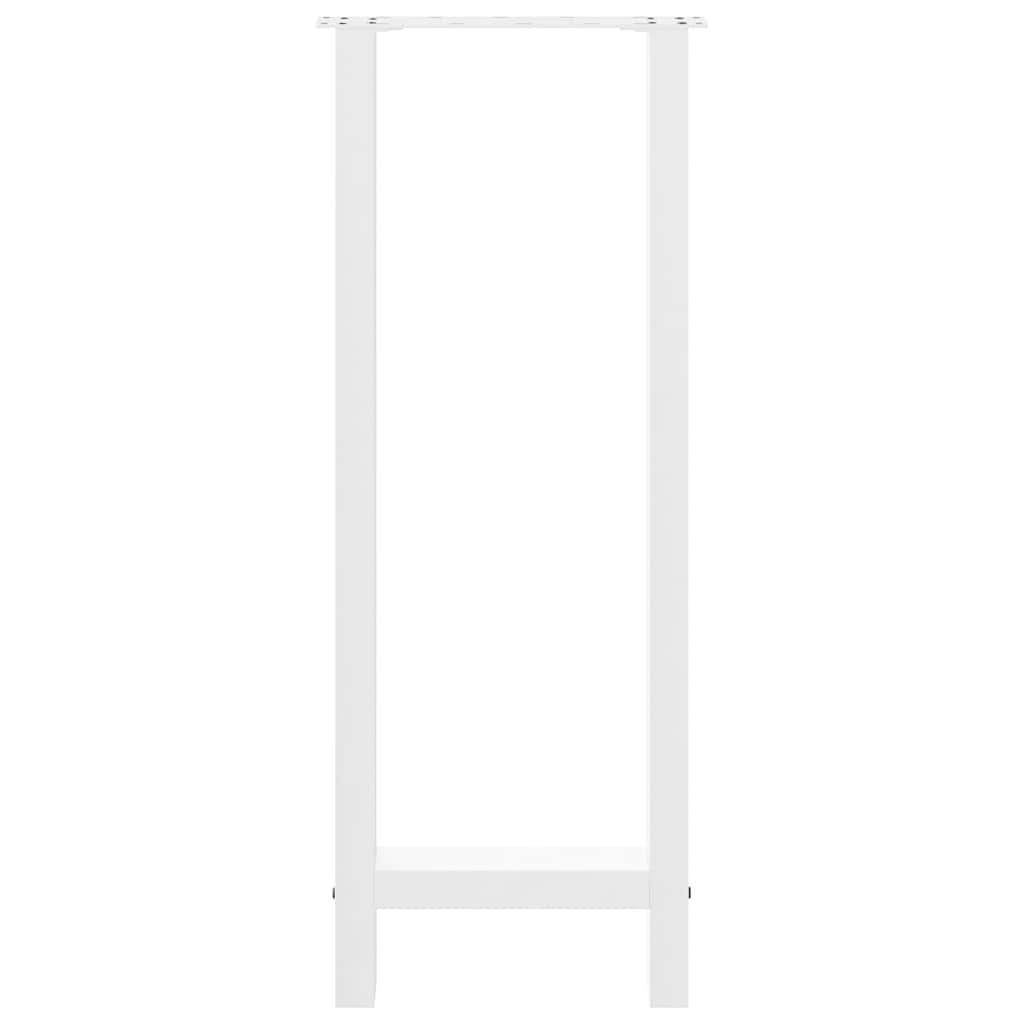 barbordsben hvide 2 stk. 50x(100-101) cm stål