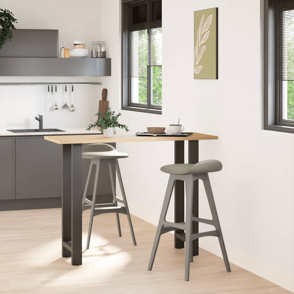 barbordsben antracit 2 stk. 50x(100-101) cm stål