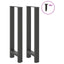 barbordsben antracit 2 stk. 50x(100-101) cm stål