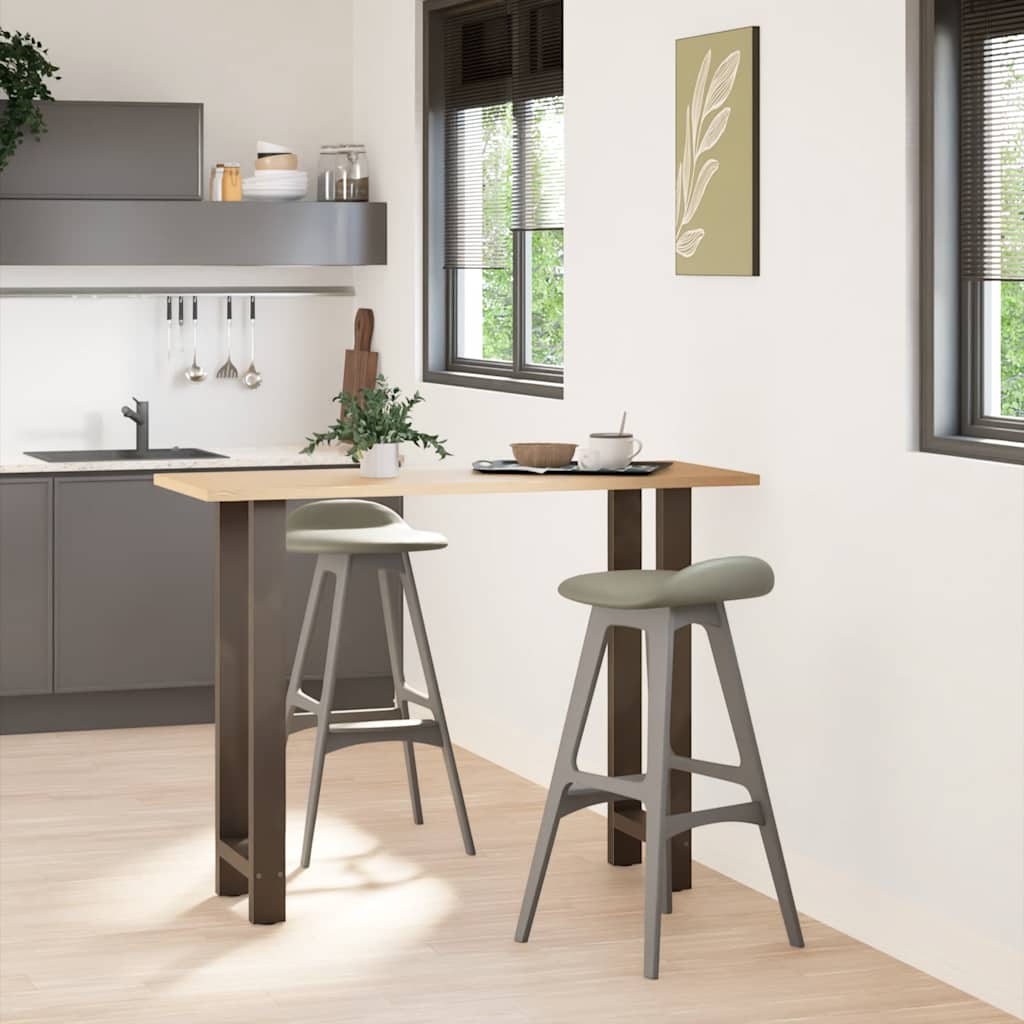 barbordsben naturstål 2 stk. 50x(100-101) cm stål