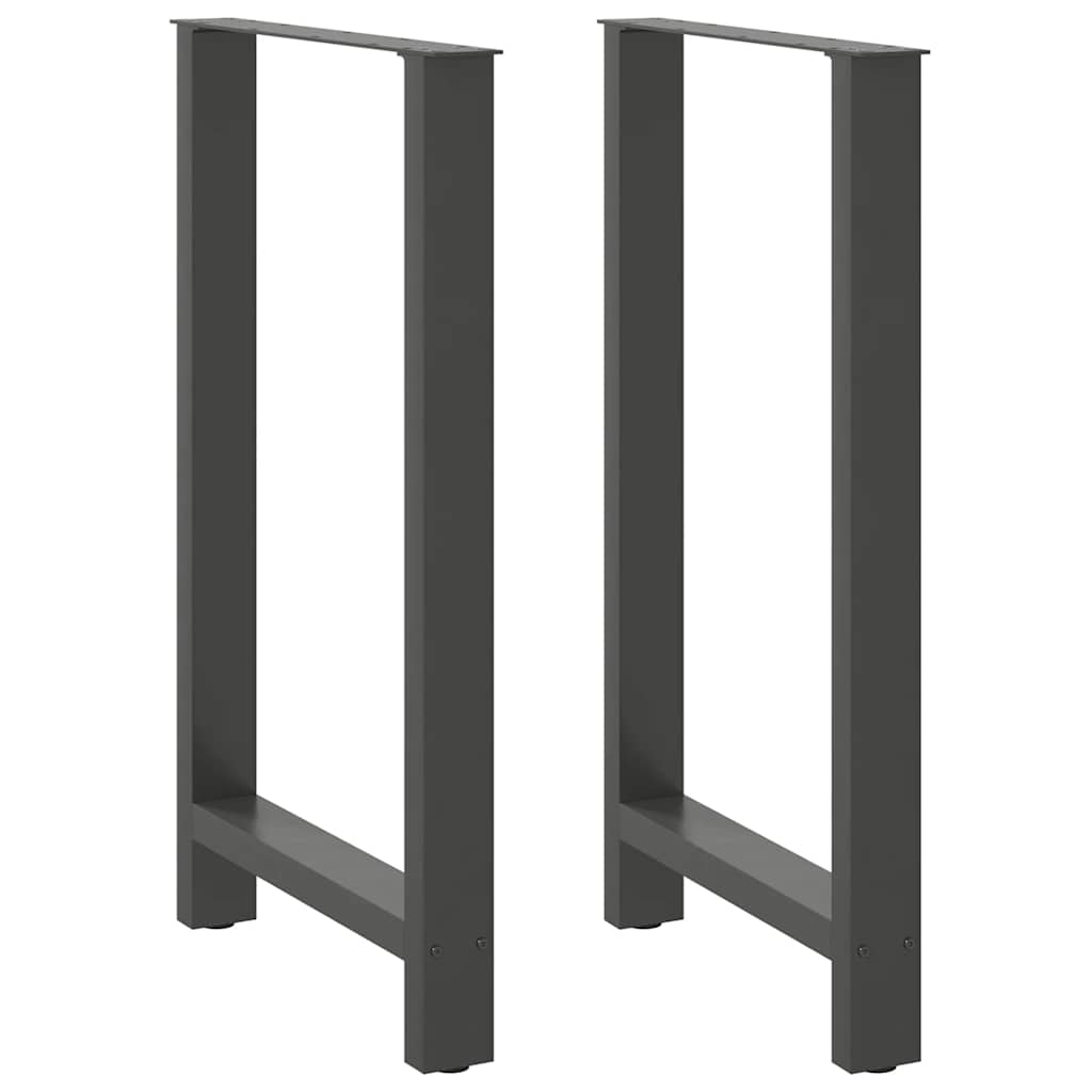 barbordsben antracit 2 stk. 60x(100-101) cm stål