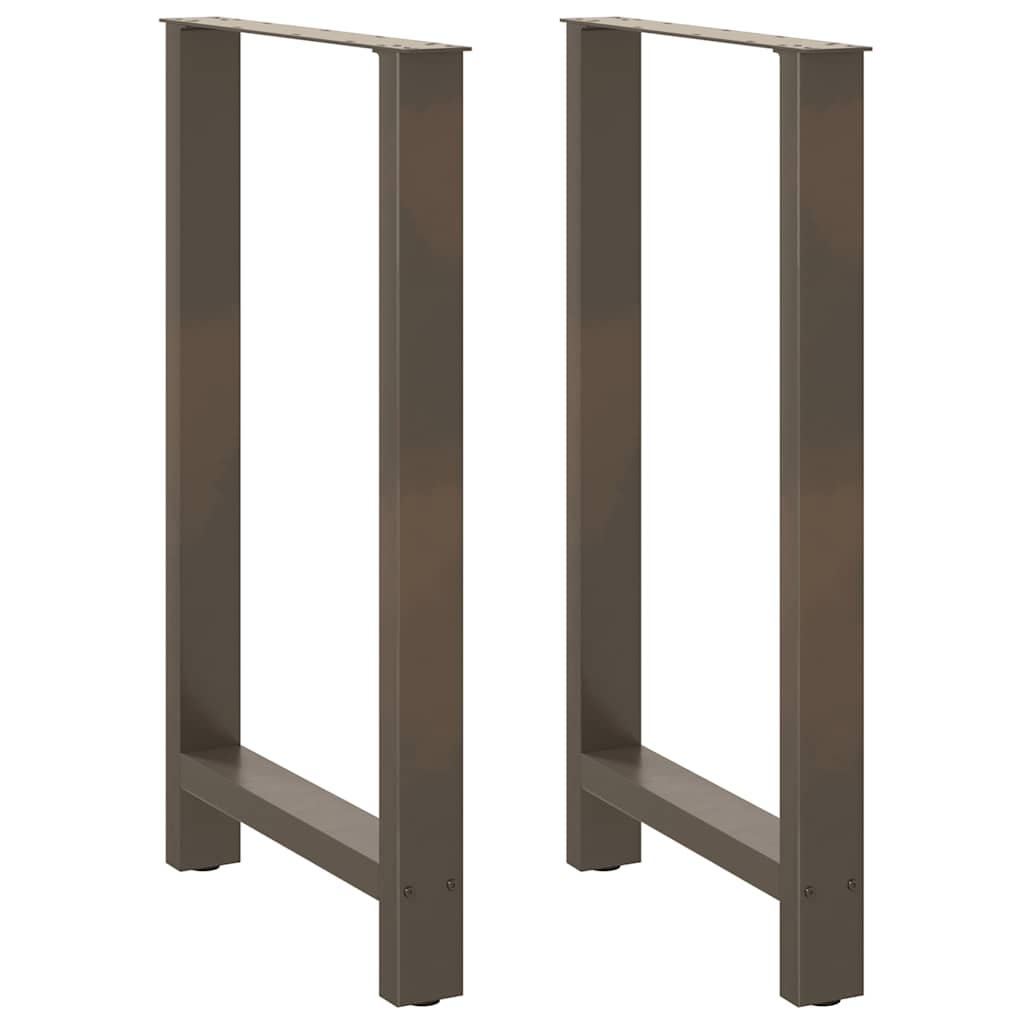 barbordsben naturstål 2 stk. 60x(100-101) cm stål