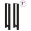 barbordsben sort 2 stk. 40x(110-111) cm stål