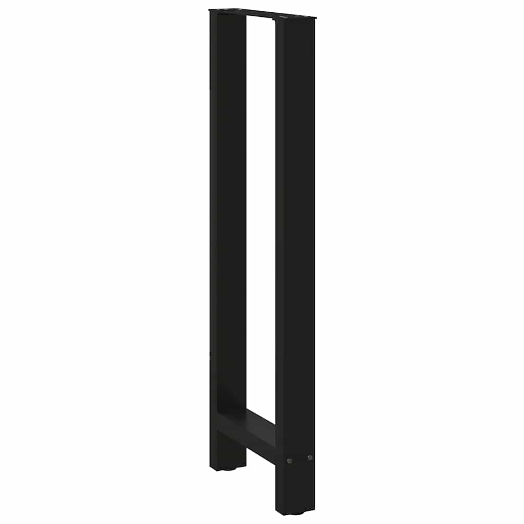 barbordsben sort 2 stk. 40x(110-111) cm stål
