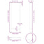 barbordsben sort 2 stk. 40x(110-111) cm stål