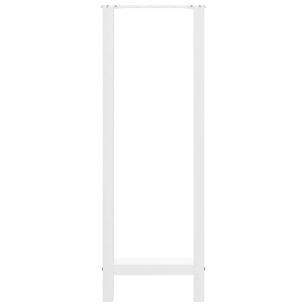 barbordsben hvide 2 stk. 40x(110-111) cm stål