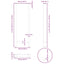 barbordsben sort 2 stk. 50x(110-111) cm stål