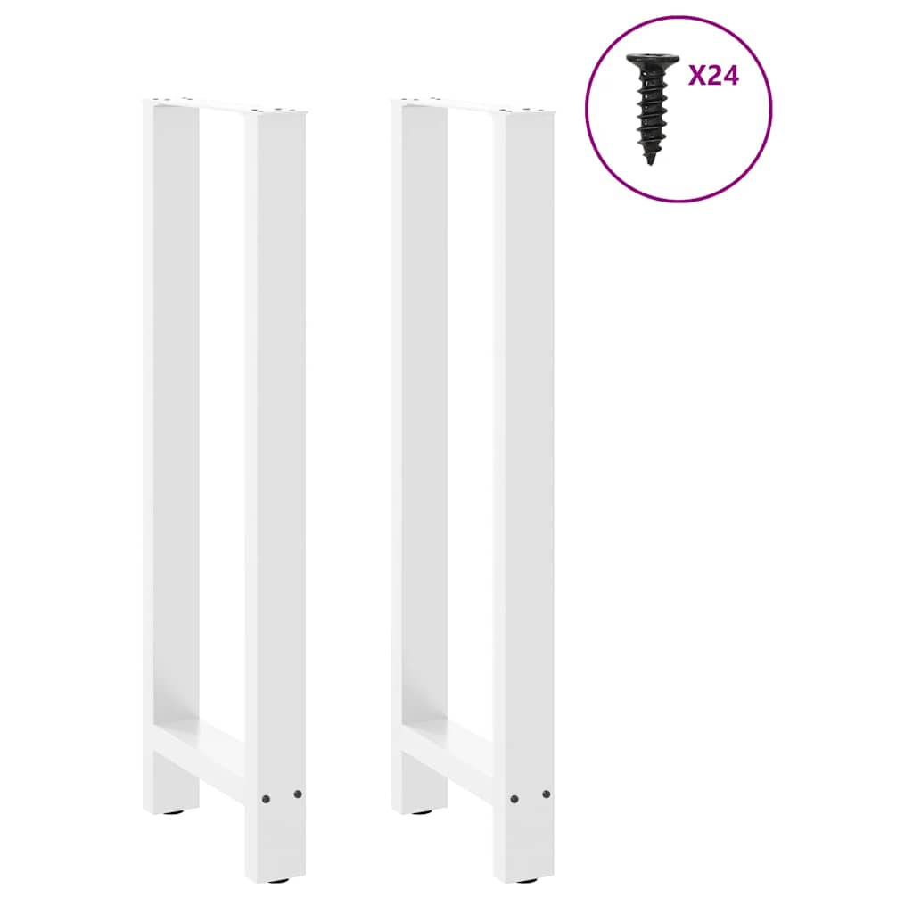 barbordsben hvide 2 stk. 50x(110-111) cm stål