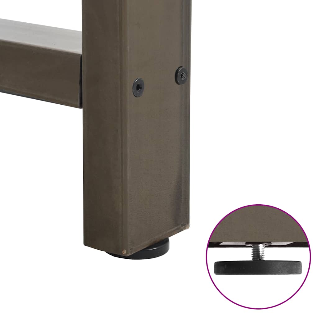 barbordsben naturstål 2 stk. 50x(110-111) cm stål