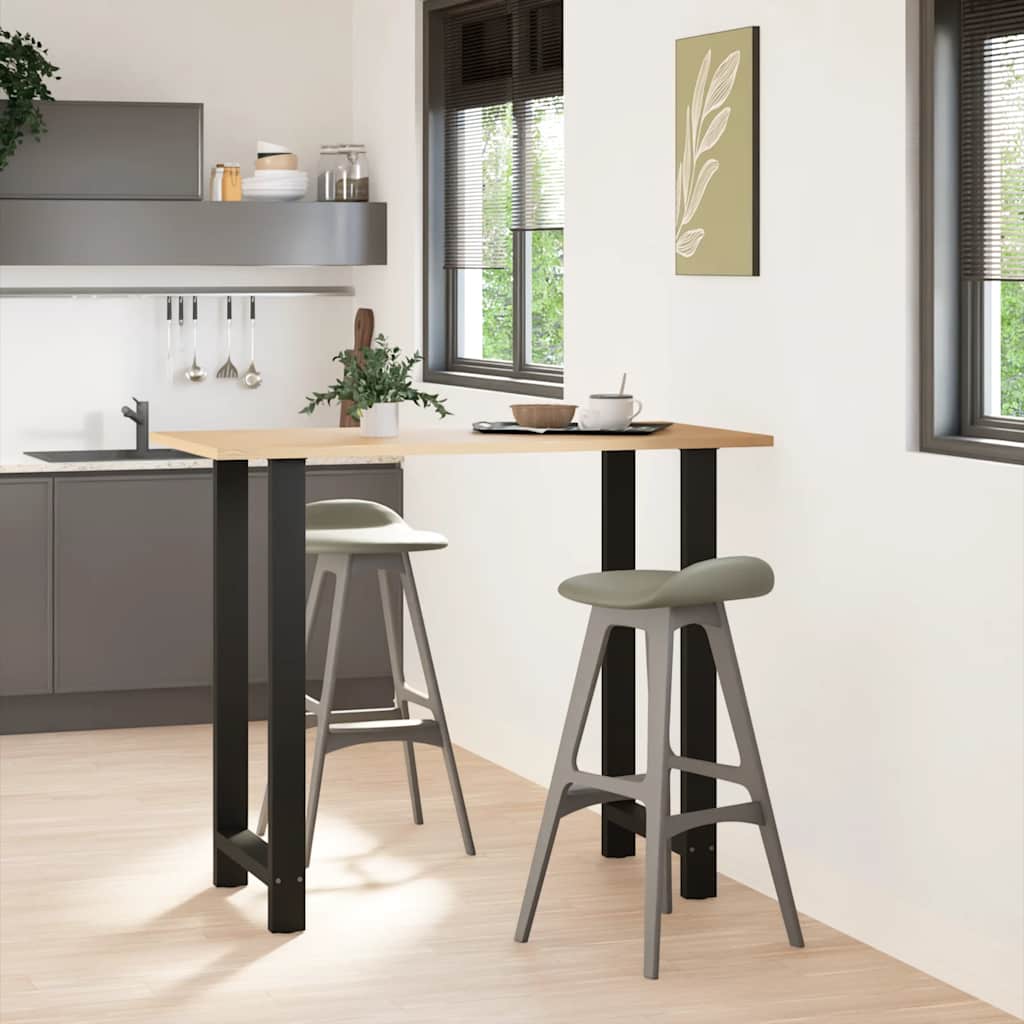 barbordsben sort 2 stk. 60x(110-111) cm stål