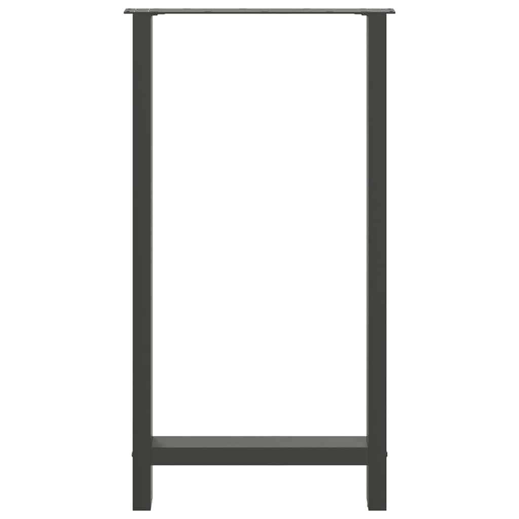 barbordsben antracit 2 stk. 60x(110-111) cm stål