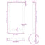 barbordsben naturstål 2 stk. 60x(110-111) cm stål