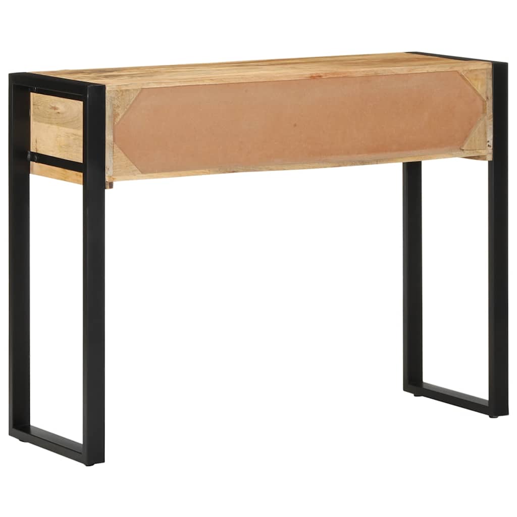konsolbord 100x35x75 cm massivt ru mangotræ