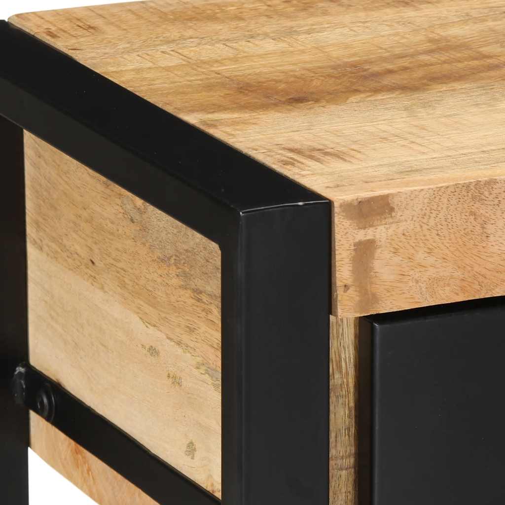 konsolbord 100x35x75 cm massivt ru mangotræ