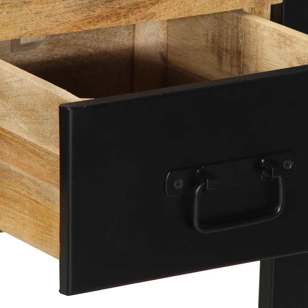 konsolbord 100x35x75 cm massivt ru mangotræ