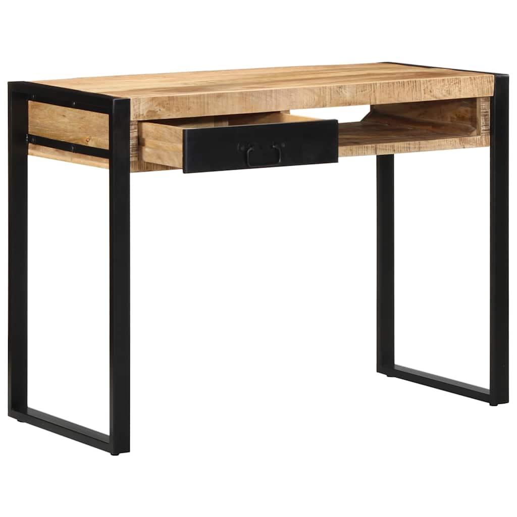 skrivebord 100x50x75 cm massivt ru mangotræ