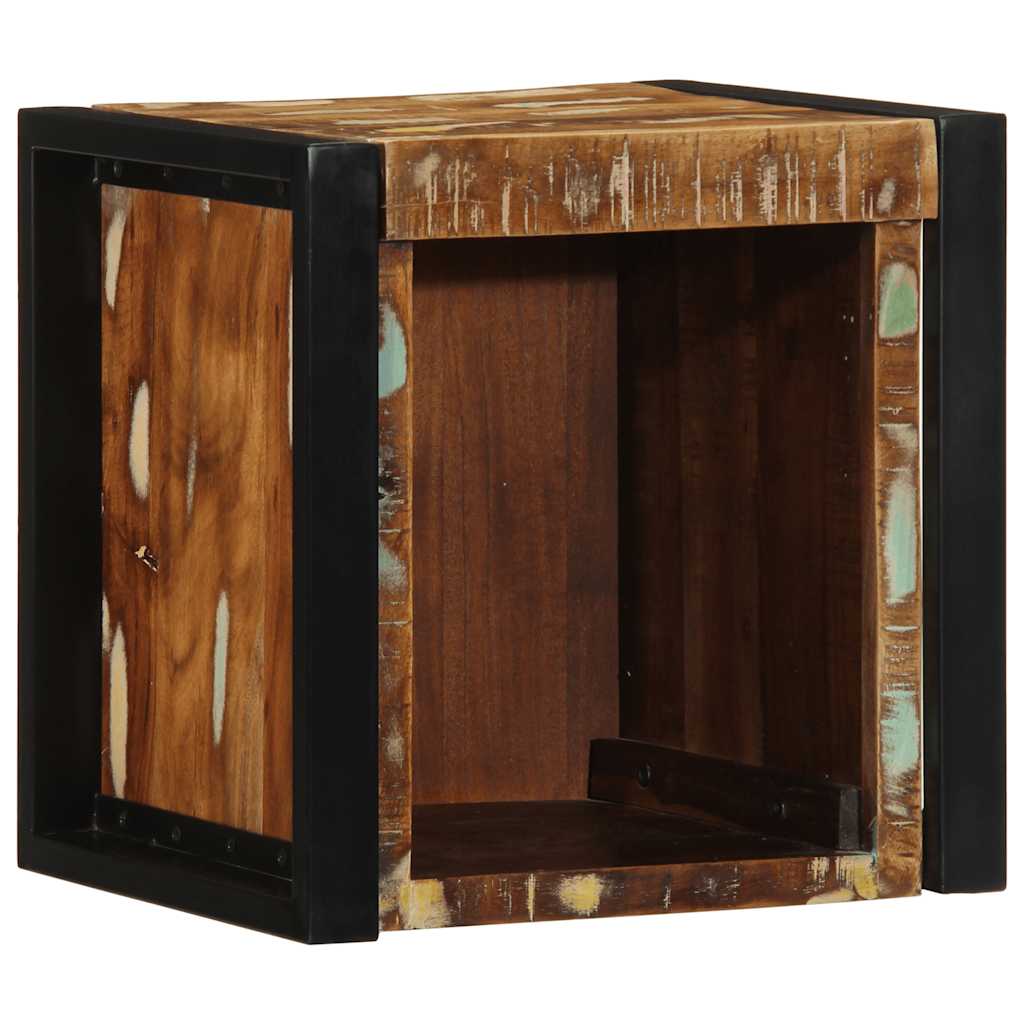 sengeskabe 2 stk 40x35x40 cm massivt genbrugstræ flerfarvet