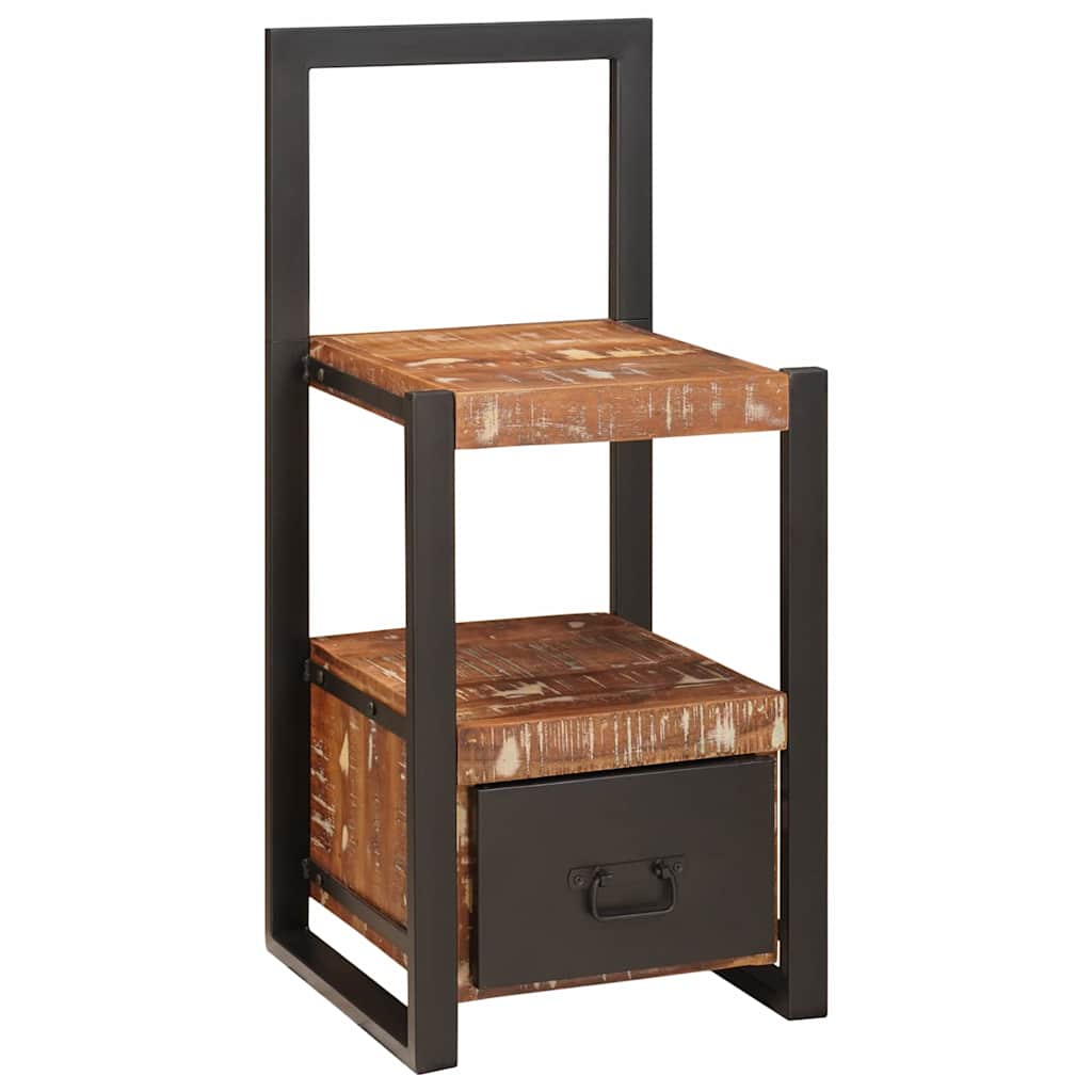 Stumtjener Flerfarvet 40 x 40 x 90 cm Solid genbrugs træ