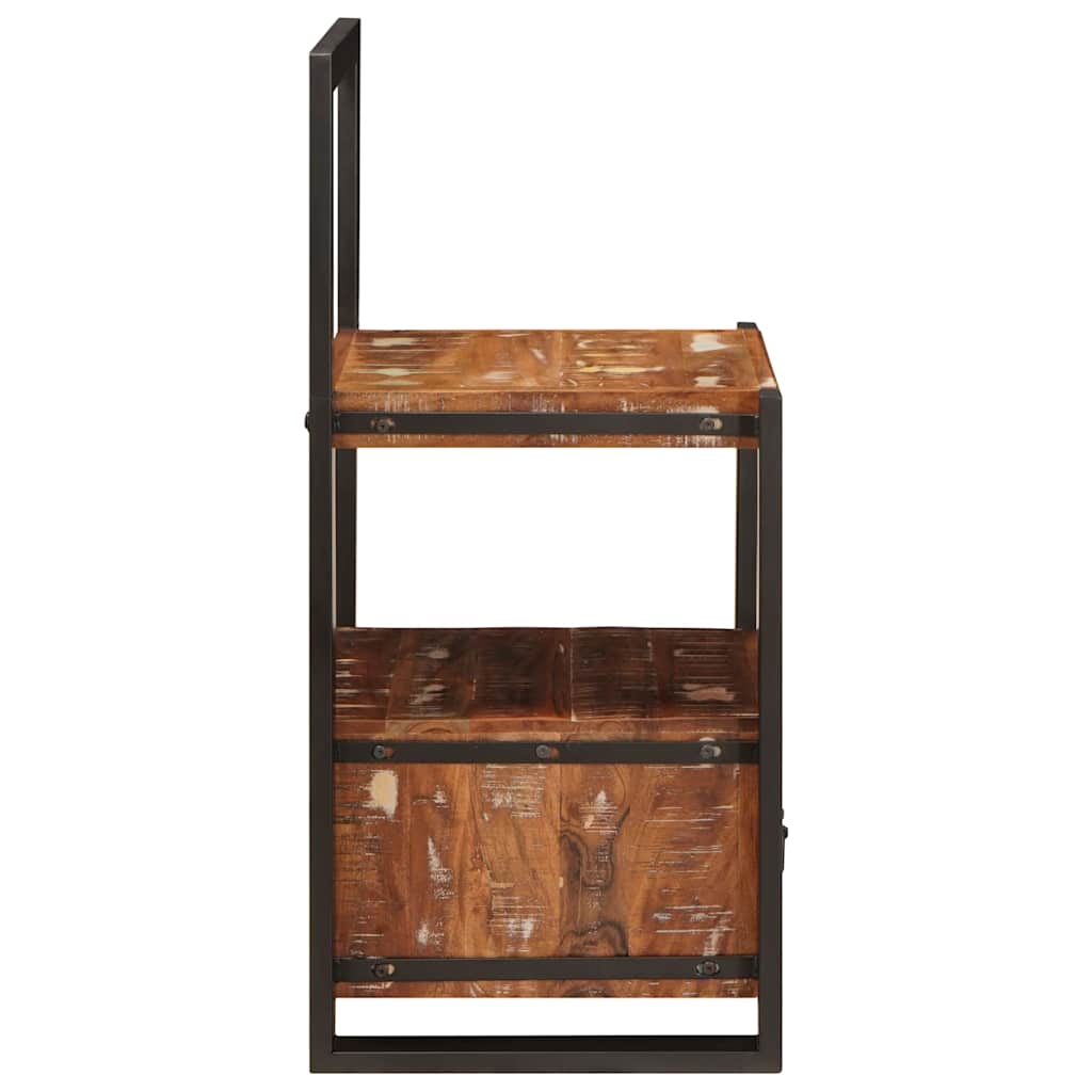 Stumtjener Flerfarvet 40 x 40 x 90 cm Solid genbrugs træ