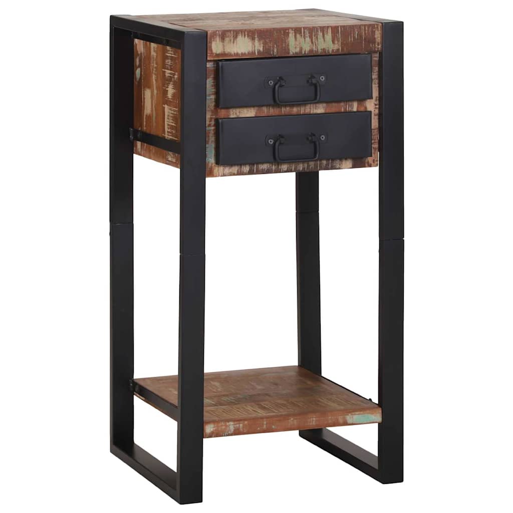 Endebord Flerfarvet 40 x 40 x 80 cm Solid genbrugs træ