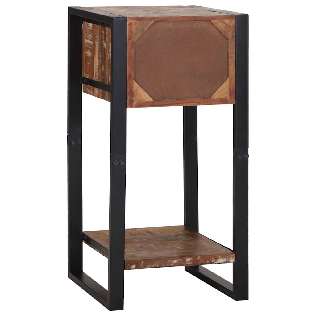 Endebord Flerfarvet 40 x 40 x 80 cm Solid genbrugs træ