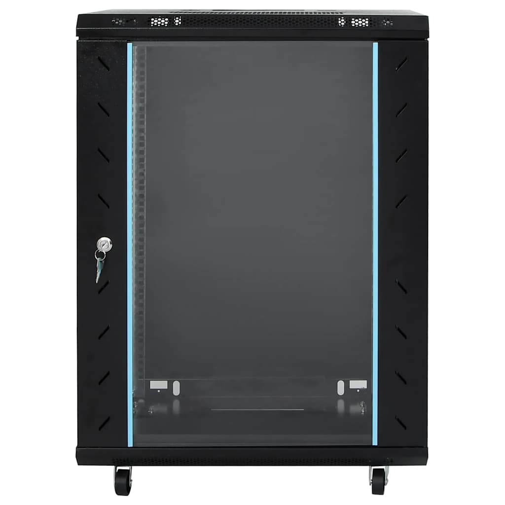 netværksskab 60x45x86 cm 15U 19" IP20 sort