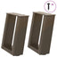 sofabordsben U-formet 2 stk. naturstål 30x(30-31) cm stål