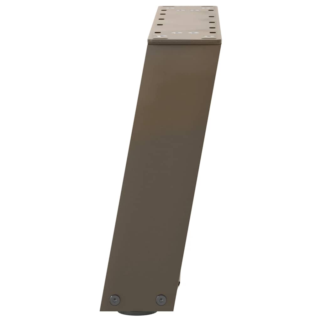 sofabordsben U-formet 2 stk. naturstål 50x(30-31) cm stål