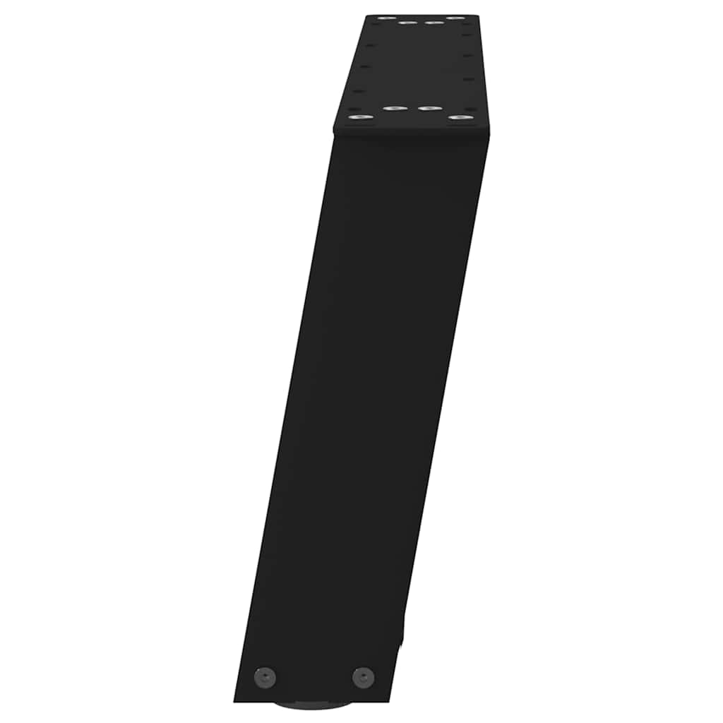 sofabordsben U-formet 2 stk. sort 60 x (30-31) cm stål