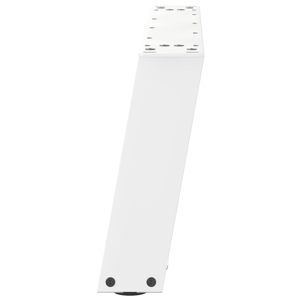 sofabordsben U-formet 2 stk. hvid 70x(30-31) cm stål