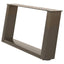 sofabordsben U-formet 2 stk. naturstål 70x(30-31) cm stål