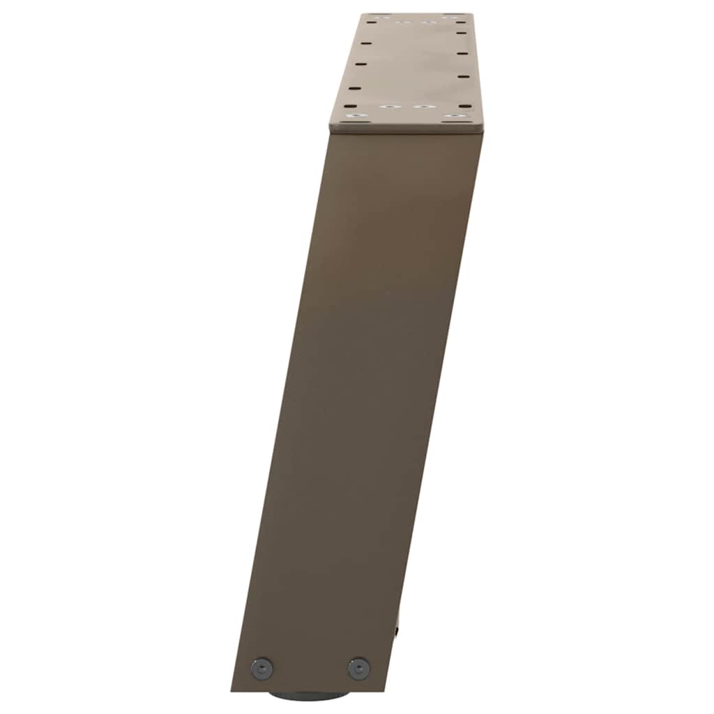 sofabordsben U-formet 2 stk. naturstål 70x(30-31) cm stål