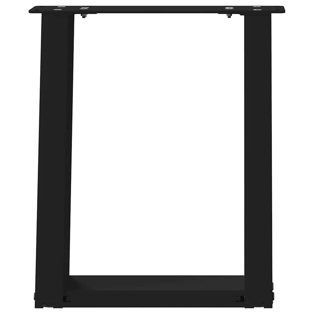 sofabordsben U-formet 2 stk. sort 28 x (42-43) cm stål